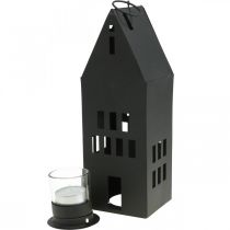 Teavilágító ház, lámpás ház fém fekete Ø4,4cm H26cm