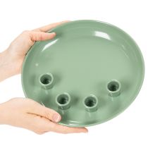 tételeket Adventi koszorú zöld gyertyatartóval, négy mécsessel, 24 cm
