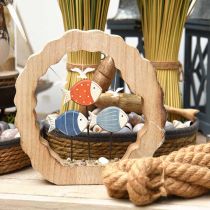 tételeket Asztaldísz halfa elhelyezhető kék, piros tengeri dekoráció Ø28cm