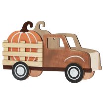 tételeket Asztali dekoráció őszi sütőtök dekoráció szállító kamion fa 20×7,5×12,5cm