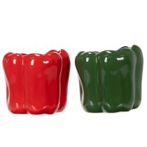tételeket Paprika alakú kerámia virágtartó modern konyhai dekorációhoz, bármilyen belső stílushoz illik, 13 cm, 2 darab