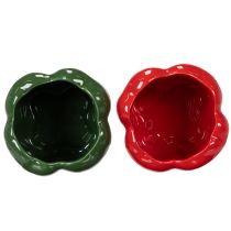 tételeket Paprika alakú kerámia virágtartó modern konyhai dekorációhoz, bármilyen belső stílushoz illik, 13 cm, 2 darab