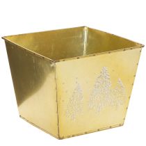 tételeket Fém virágtartó csillogó fenyő motívummal, 18 cm