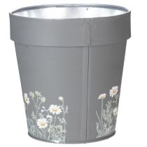 tételeket Virágcserép virágmintával modern otthoni és nyári erkélydekorációba, 13 cm, 4 darab