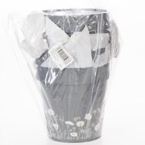 tételeket Virágcserép virágmintával modern otthoni és nyári erkélydekorációba, 13 cm, 4 darab