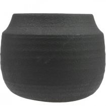tételeket Ültető fekete kerámia virágcserép Ø23cm H19,5cm