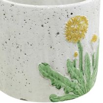 tételeket Ültető beton pitypang nyári dekoráció virágcserép Ø12,5cm H11cm 3db