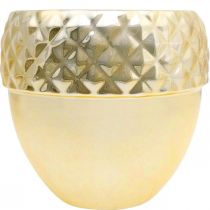 tételeket Kerámia virágtartó makk arany karácsonyi dekoráció Ø18cm H16,5cm