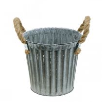 tételeket Fém cserep, díszedény füllel, cserep, cachepot Ø16,5 cm