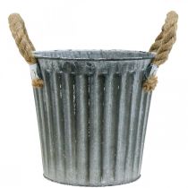 tételeket Fém cserep, díszedény füllel, cserep, cachepot Ø16,5 cm