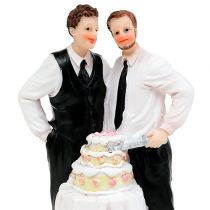 Tortafigurás férfi pár tortával 16,5cm
