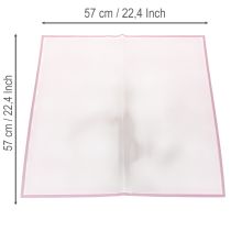tételeket Transmatt rózsaszín nedvességálló virágkötő fólia 57 cm, méretre vágható csokrokhoz 20 db
