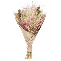 tételeket Szárított virágcsokor rózsaszín zöld Lagurus eucalyptus 150g