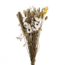 tételeket Szárított virágcsokor szalma virágok Phalaris fehér sárga 30cm