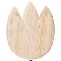 tételeket Dekoratív fa tulipánfigura tavaszi hangulathoz, állványon, 47,5 cm