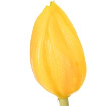 tételeket Műtulipán csokor, színes, realisztikus dekoráció, kiváló minőségű otthoni használatra, 43 cm, 7 darab
