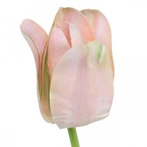 Tulipán műrózsaszín szárú virág H67cm