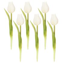 tételeket Műtulipán, Realisztikus Dekoráció, Tartós Művirág Otthonra, 21cm, 6 Darab