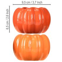 tételeket Ültetvény kerámia tök kaspó narancssárga Ø9.5cm M6.5cm 4 db