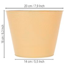 tételeket Fém virágtartó, pasztell narancssárga, Ø20cm M16cm