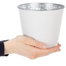 tételeket Fém virágtartó, pasztellfehér, Ø16cm M14cm