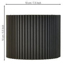 tételeket Papír Virágcserép Fekete Ø19cm M14cm 3 db