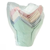 tételeket Ültetőpapír Pöttyös ajándékcsomagolás Virágok Ø7cm H14cm 12 db