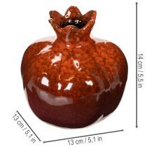 tételeket Kerámia gránátalma dekoráció, fényes, 14 cm