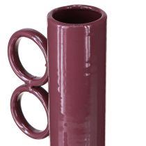 tételeket Modern, művészi váza hosszú nyakkal és kerek fogantyúkkal stílusos enteriőrökbe, 24 cm