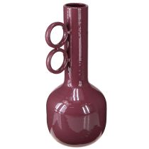 tételeket Modern, művészi váza hosszú nyakkal és kerek fogantyúkkal stílusos enteriőrökbe, 24 cm