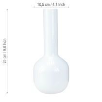 tételeket Modern dekoratív váza fémváza krémfehér Ø10,5cm H25,5cm