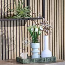 tételeket Modern dekoratív váza fémváza krémfehér Ø10,5cm H25,5cm