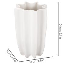 tételeket Bordázott váza, magas díszváza szárított virágokhoz, 24 cm