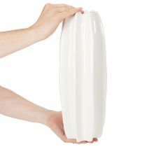tételeket Bordázott váza, modern kerámia váza szárított virágokhoz, 40cm