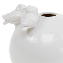 Váza baglyokkal Ø11,5 cm fehér