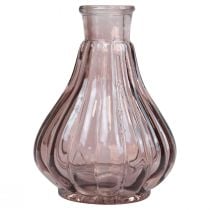 tételeket Váza rózsaszín üvegváza hagymás dekoratív vázaüveg Ø8,5cm H11,5cm
