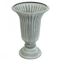 Dekoratív váza vintage csésze váza serleg váza szürke H21,5cm Ø15cm