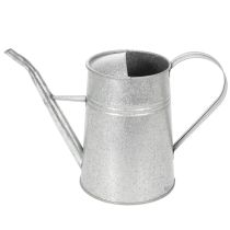 tételeket Horganyzott díszes öntözőkanna, fém, szürke, vintage megjelenésű, 1,7 literes, M23 cm, stílusos virágdekorációkhoz és ültetőkhöz