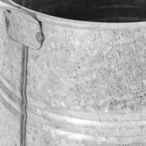 tételeket Horganyzott díszes öntözőkanna, fém, szürke, vintage megjelenésű, 1,7 literes, M23 cm, stílusos virágdekorációkhoz és ültetőkhöz