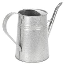 tételeket Horganyzott díszes öntözőkanna, fém, szürke, vintage megjelenésű, 1,7 literes, M23 cm, stílusos virágdekorációkhoz és ültetőkhöz