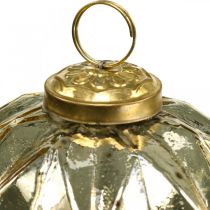 tételeket Vintage karácsonyi golyós üveg mintával Ø10,5cm 3db