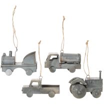 tételeket Vintage Dekoratív Fém Autók Akasztásra, Vegyes Méretekben, 9-10 cm, 4 Darab