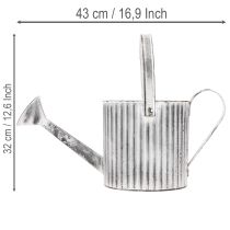 tételeket Vintage virágtartó Ø17cm, dekoratív öntözőkanna, fém virágtartó shabby chic