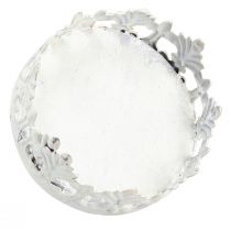 tételeket Vintage teamécses tartó fehér Ø5,5cm H8cm 4db