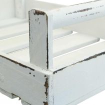 Vintage tálca fatálca téglalap alakú fehér 48/46,5 cm-es 2 db-os készlet