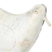 tételeket Madárdísz fém fehér arany vintage színben, 29 cm x 24,5 cm