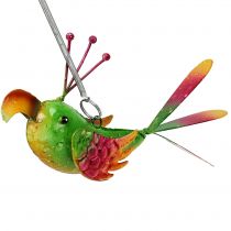 Akasztható madár zöld, rózsaszín, narancssárga 18,5 cm
