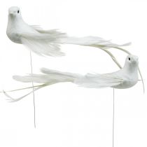 tételeket Fehér galambok, esküvői, díszgalambok, madarak huzalon H6cm 6db