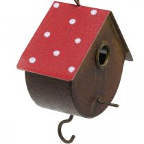 Dekoratív fészkelő doboz függő madárház Őszi madáretető fém dekoráció H14-12cm L34-37cm
