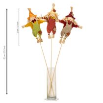 tételeket Dekoratív madárijesztő figura boton, kézműveskedéshez és növényekhez, 60 cm